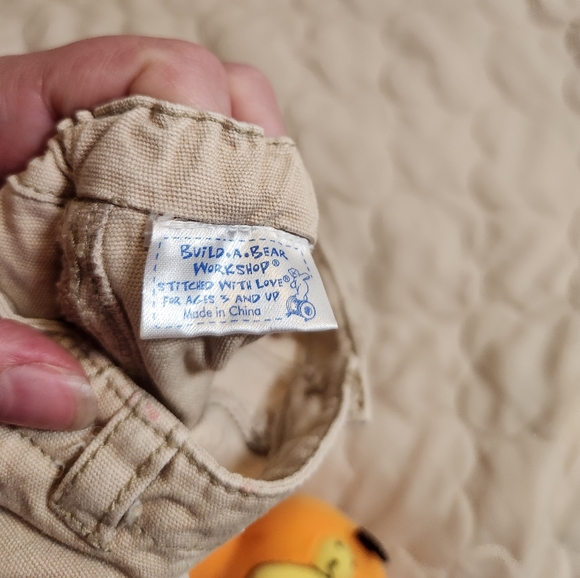 Build A Bear Workshop Tan Camo On The Move Shirt W/ Matching Visor & Tan Shorts - Picture 6 of 8